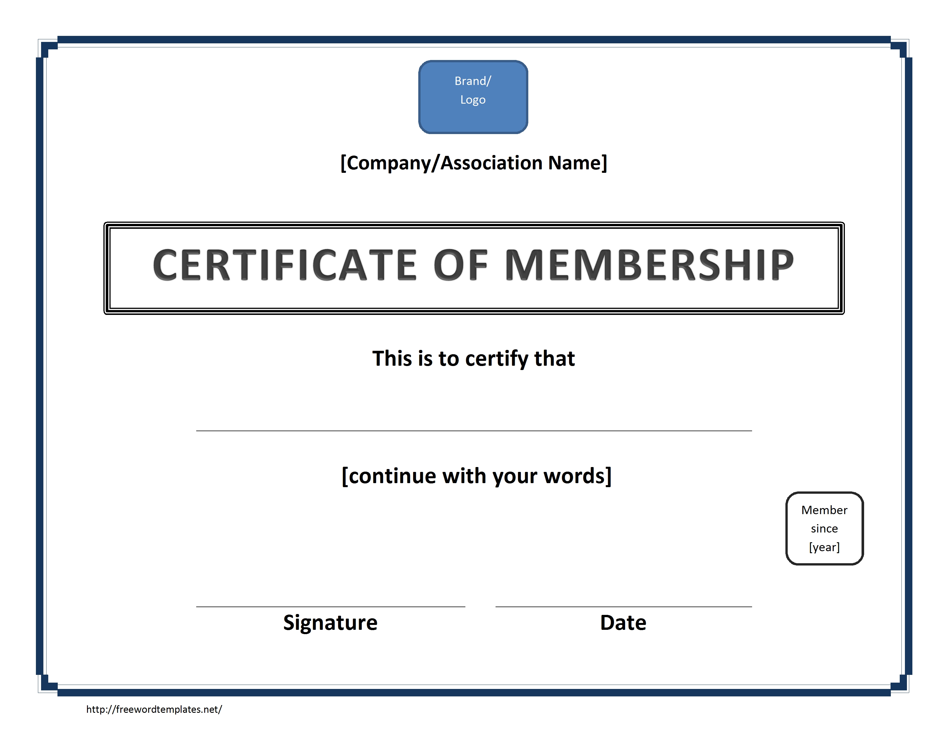 Membership Certificates Templates