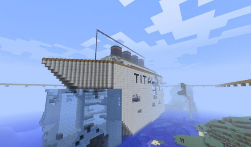 Minecraft Titanic Sinking Map