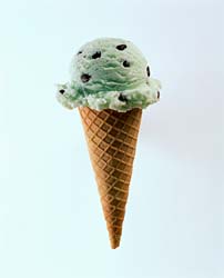 Mint Chocolate Ice Cream Cone