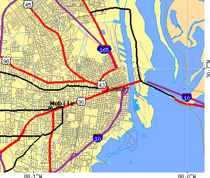 Mobile Alabama Map