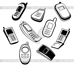 Mobile Phone Clipart Black And White