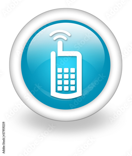 Mobile Phone Icon Blue