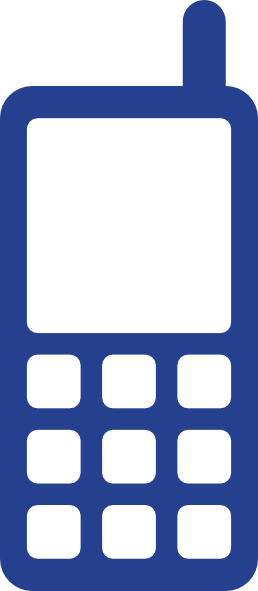 Mobile Phone Icon Blue