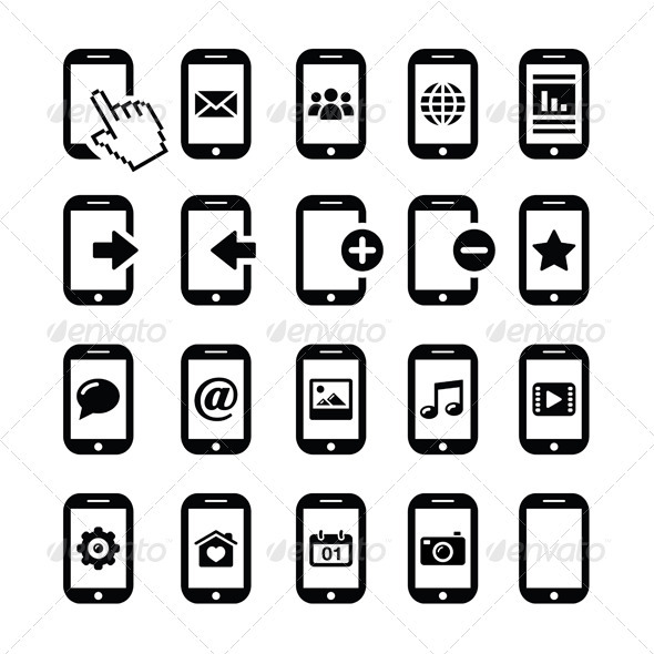 Mobile Phone Icon Vector