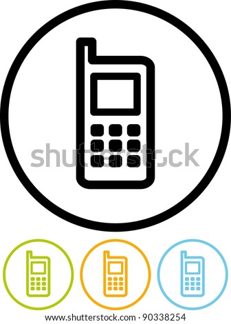 Mobile Phone Icon Vector Free