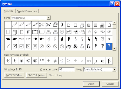 Mobile Phone Symbol Wingdings