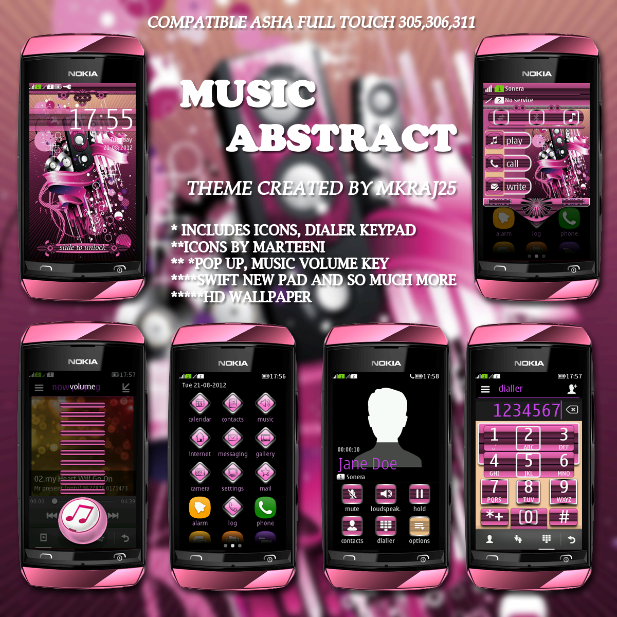 Mobile Themes Nokia Asha 305