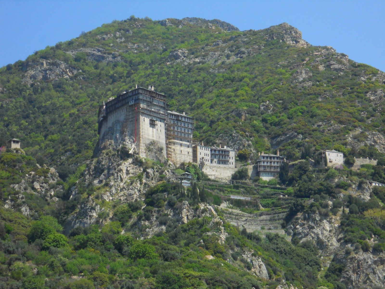 Monastery Greece Cliff