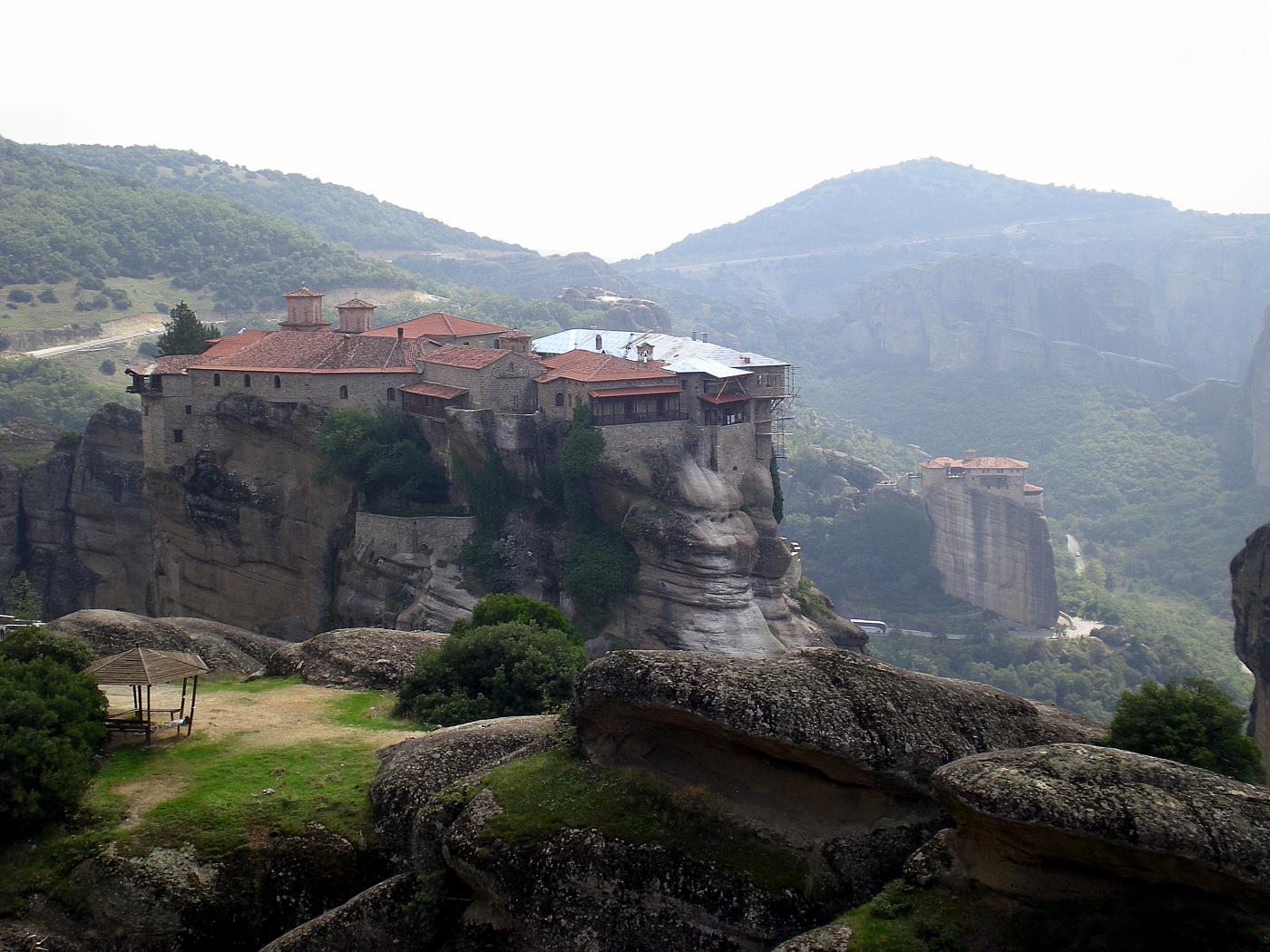 Monastery Greece Cliff