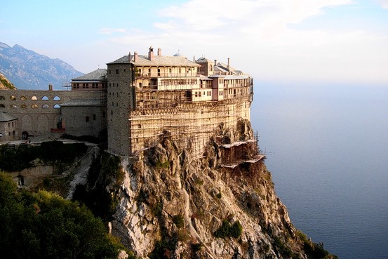 Monastery Greece Cliff