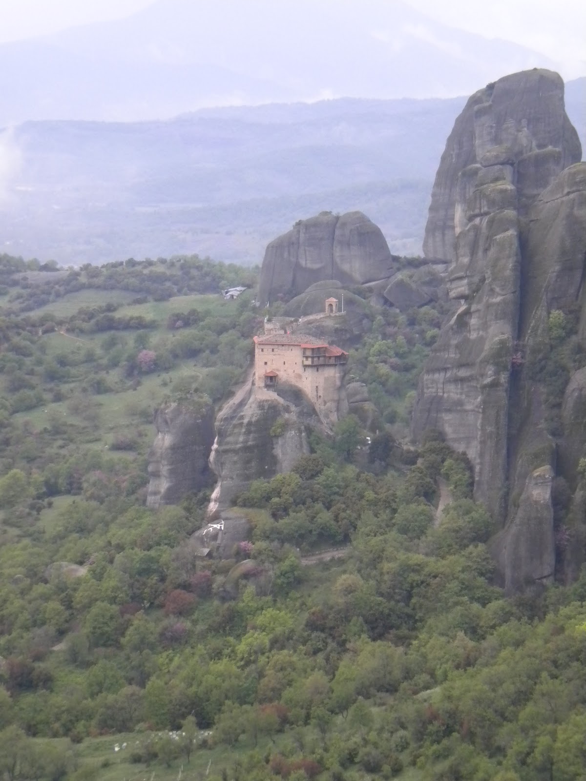 Monastery Greece Cliff