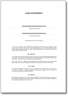 Money Loan Agreement Template