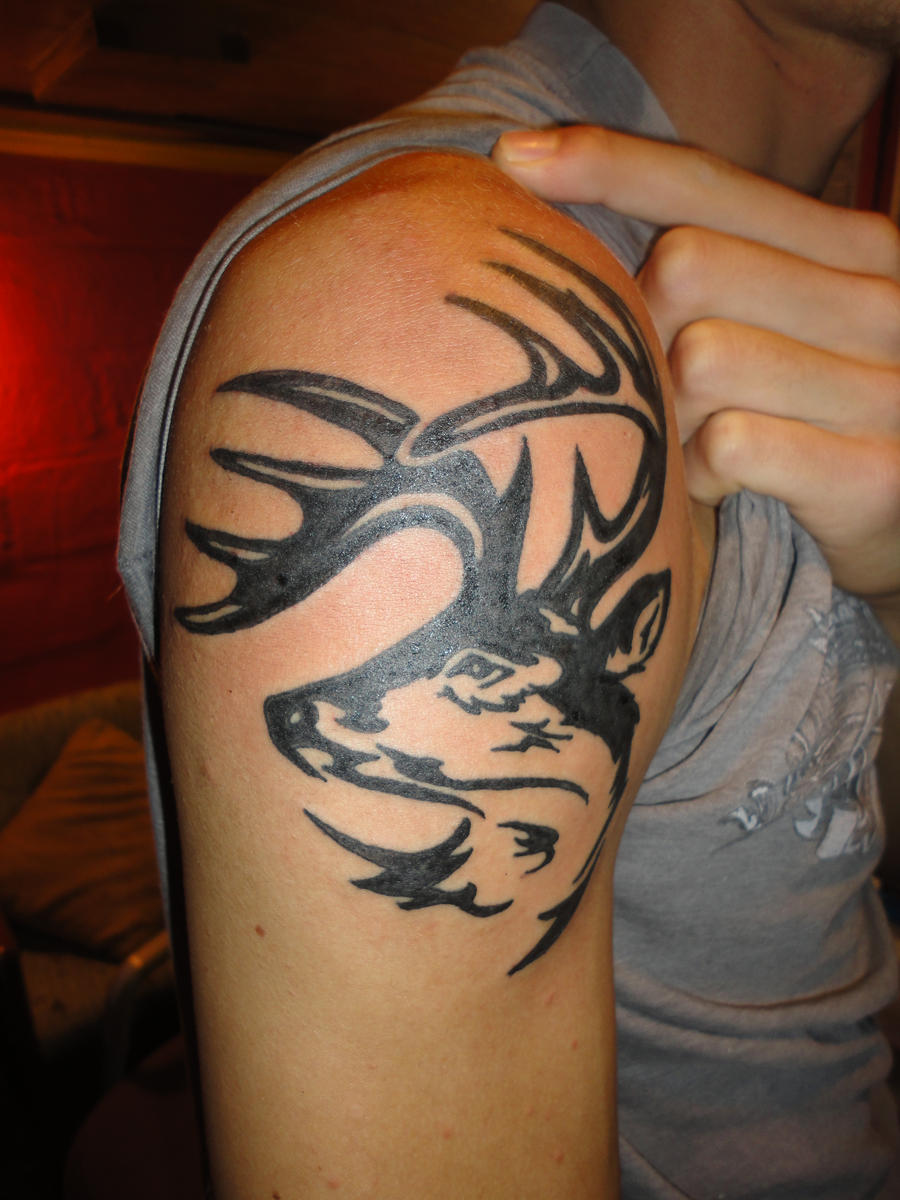 Mounted Deer Head Tattoo