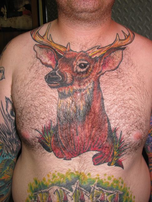 Mounted Deer Head Tattoo