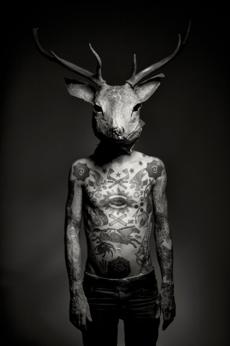 Mounted Deer Head Tattoo