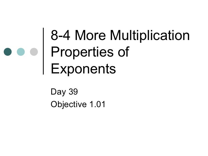 Multiplication Properties Of Exponents 7 3