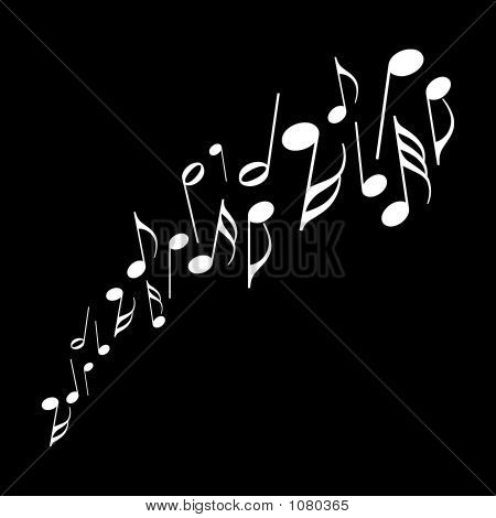 Music Notes Background Black And White