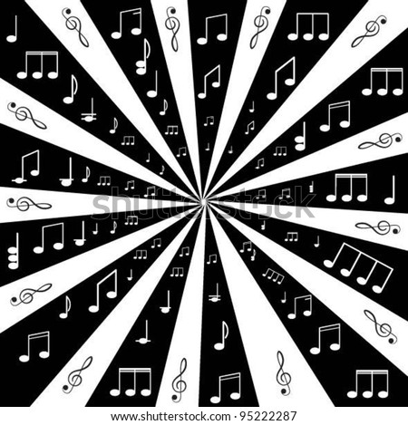 Music Notes Background Black And White