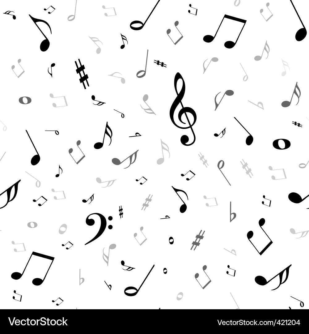 Music Notes Background Black And White