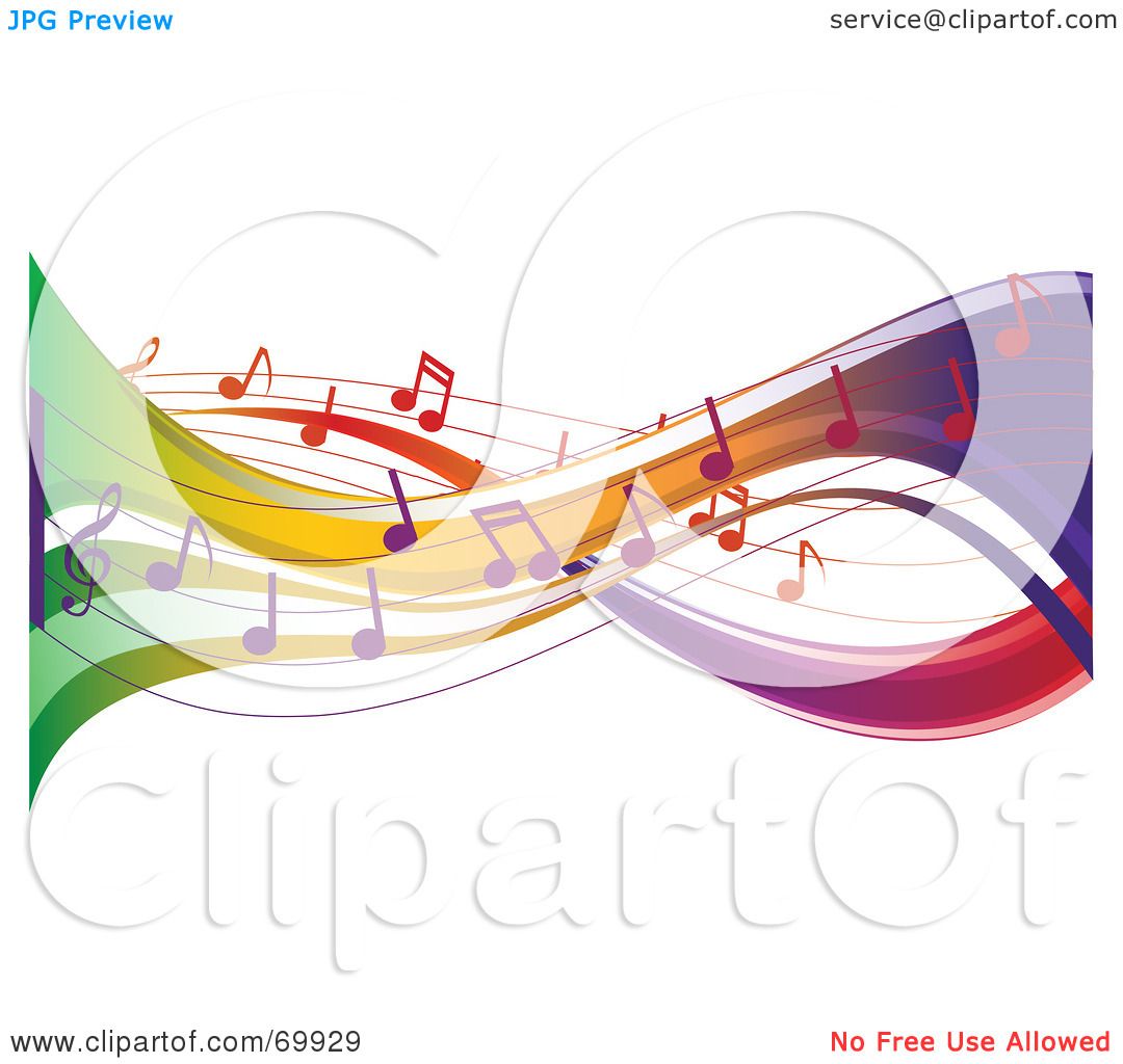 Music Notes Clip Art Colorful