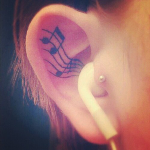 Music Tattoos For Girls Tumblr