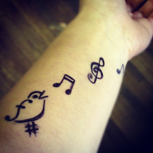 Music Tattoos For Girls Tumblr