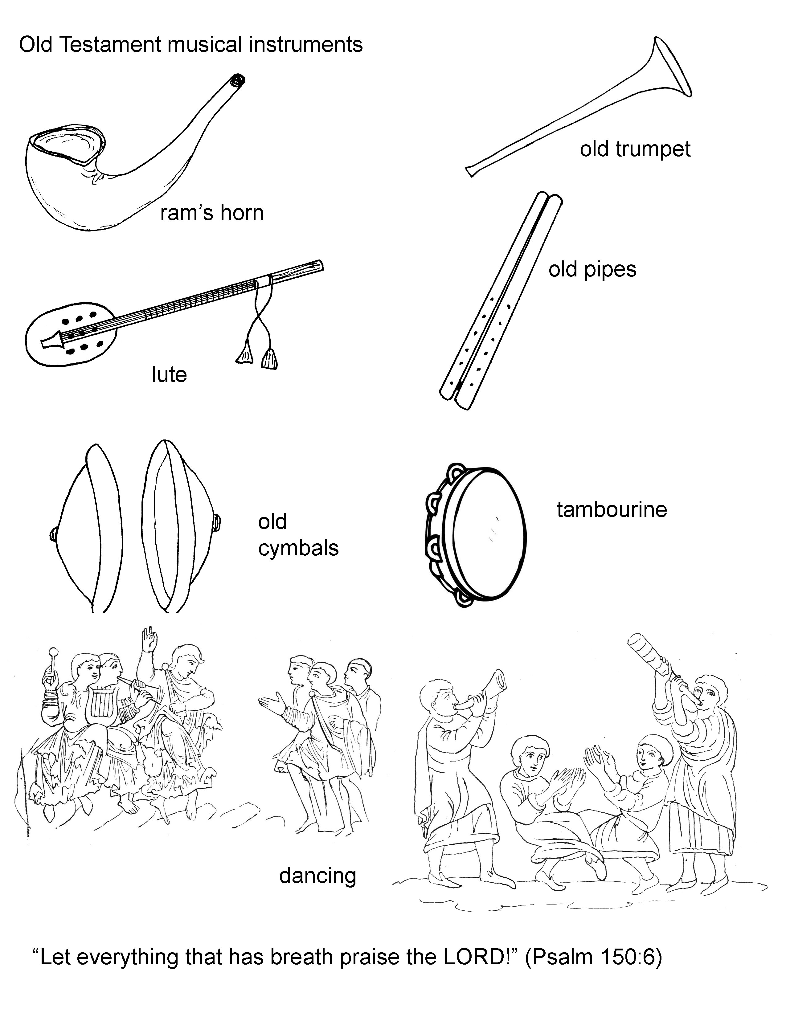 Musical Instruments Pictures For Coloring