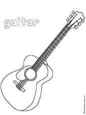 Musical Instruments Pictures For Coloring