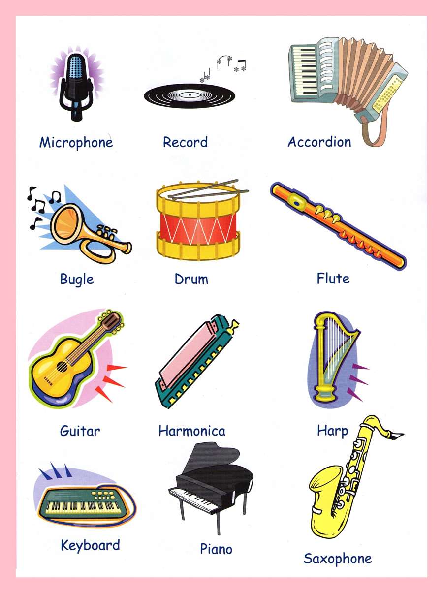 Musical Instruments With Names And Images