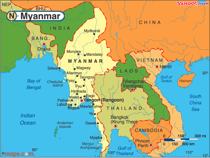 Myanmar Map