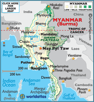 Myanmar Map