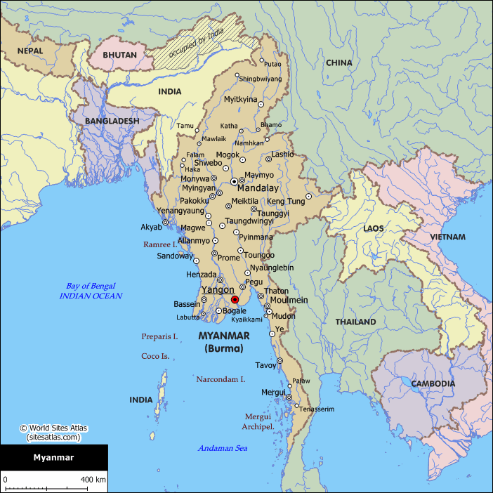 Myanmar Map