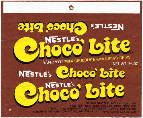 Nestle Chocolate Bar Wrappers