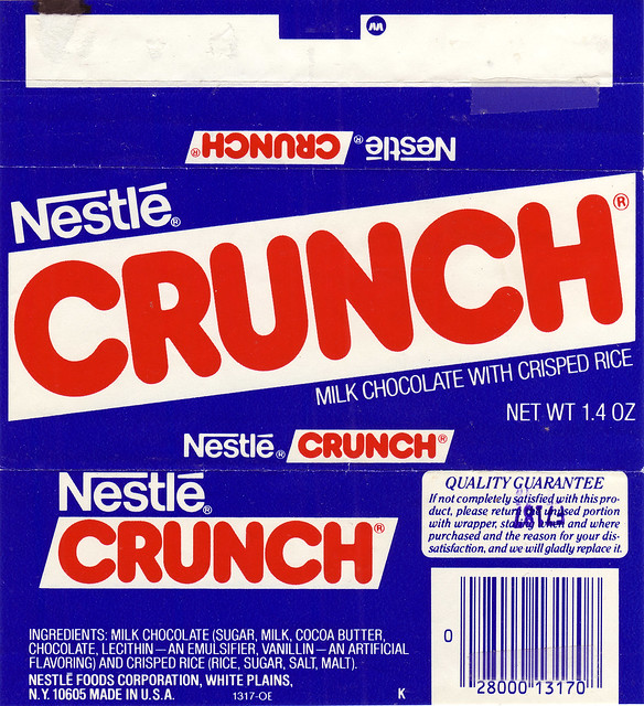 Nestle Chocolate Bar Wrappers