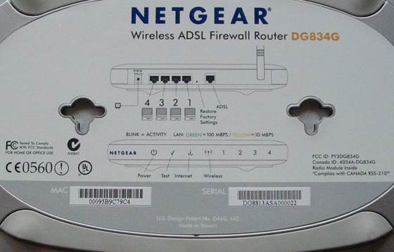 Netgear Adsl Modem Router Dg834 V3