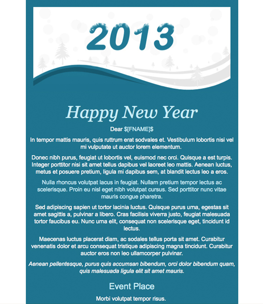 New Year Newsletter Templates Free