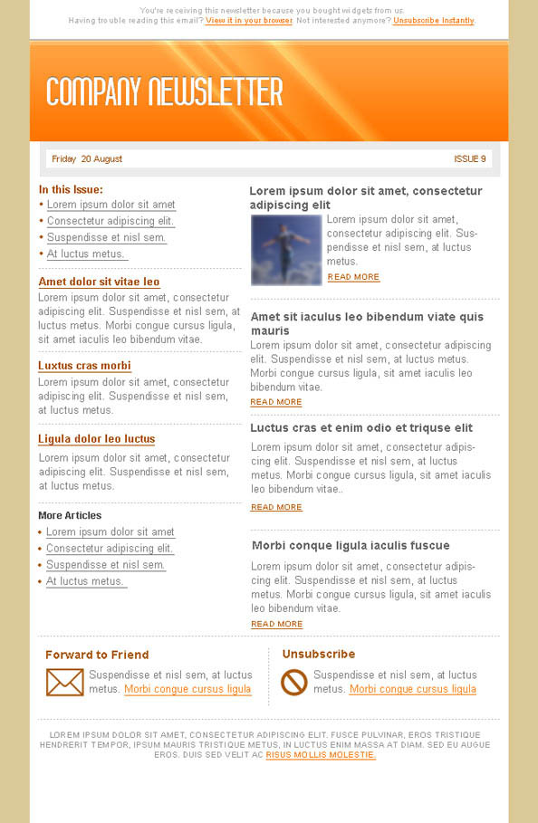 Newsletter Layout Templates Free