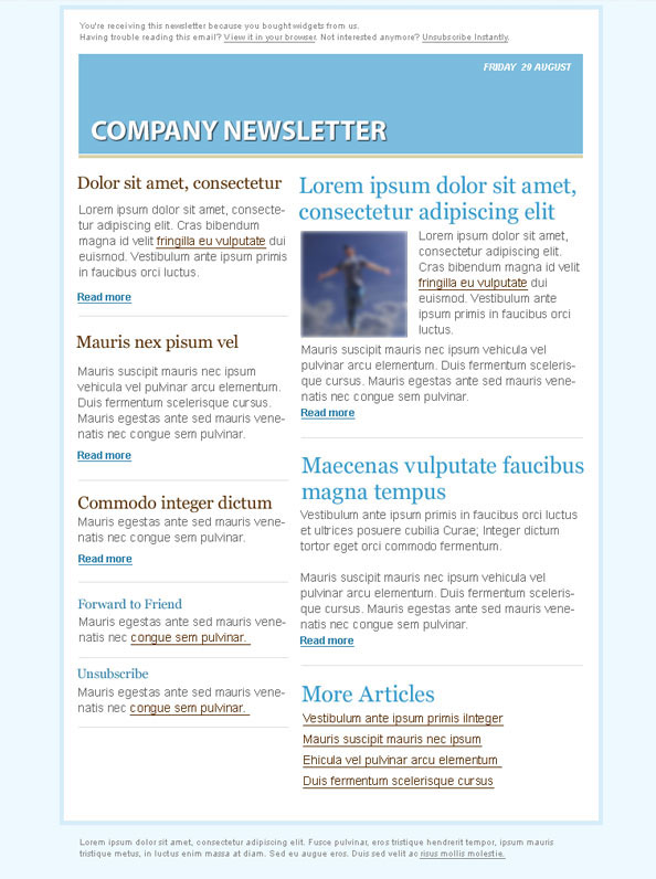 Newsletter Templates Psd Download