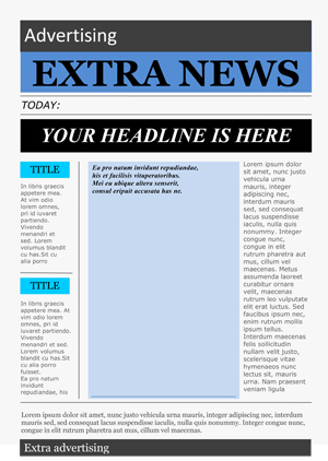 Newspaper Article Layout Template