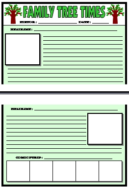 Newspaper Article Template For Kids