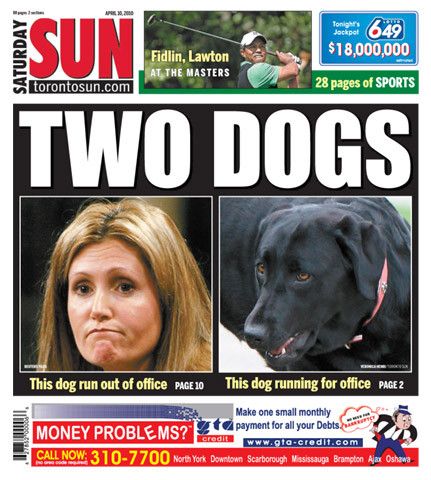 Newspaper Front Page Toronto Star