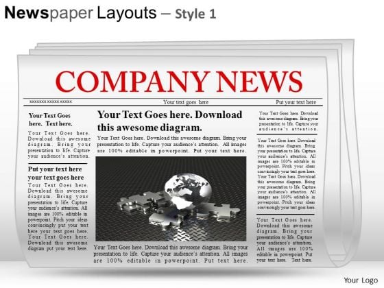 Newspaper Layout Template For Kids