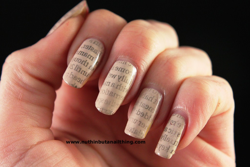 Newspaper Nails Tutorial