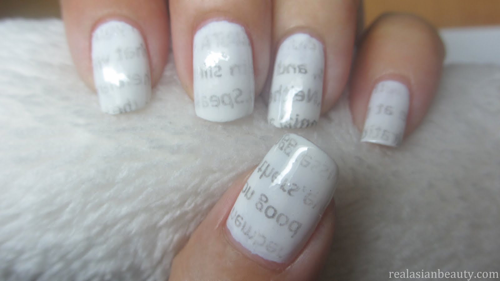 Newspaper Nails Tutorial With Water