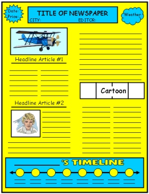 Newspaper Template For Kids Printable Free