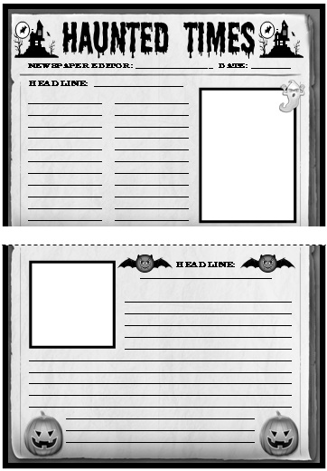 Newspaper Template For Kids Printable Free