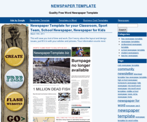 Newspaper Template For Word Free