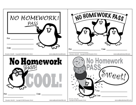 No Homework Clipart