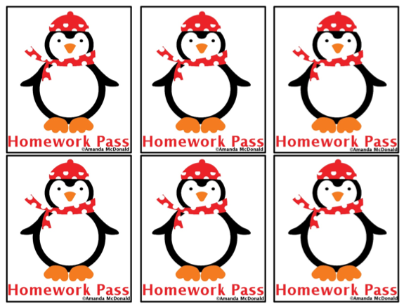 No Homework Pass Template Free