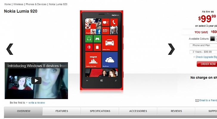 Nokia Lumia 920 Colors Rogers